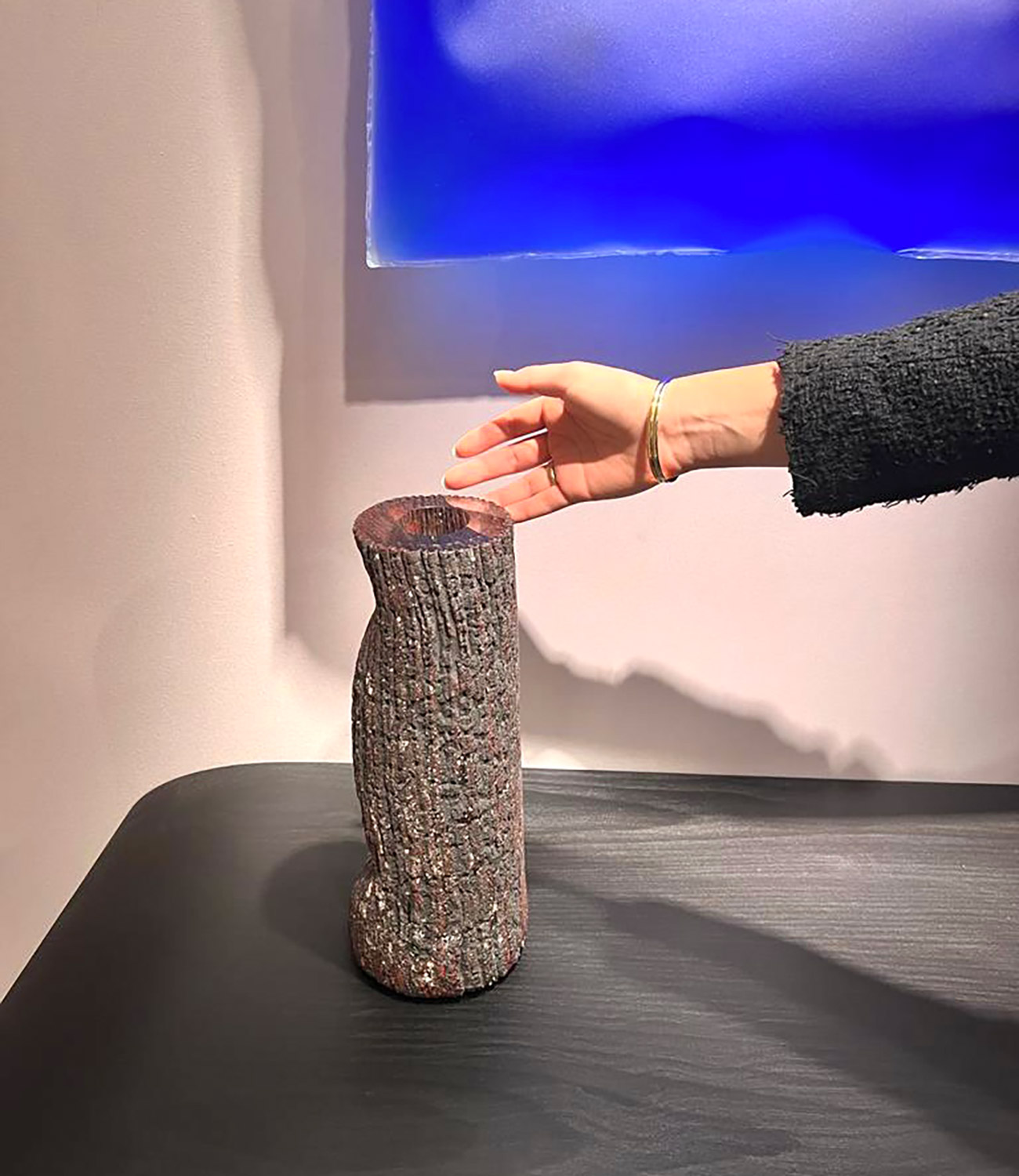 Michela Cattai Studio Piece of the Linfa series Michela Cattai shows a piece of the Linfa series